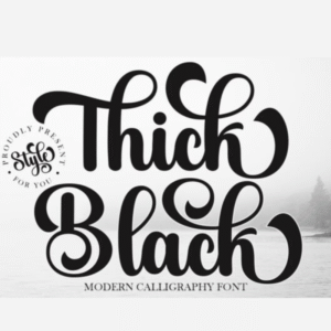 Home thick black font